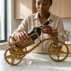 Gold Bicycle Wine Bottle Holder and Display Stand