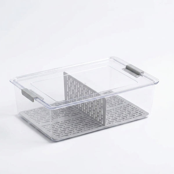 Two-Compartment Fruit & Vegetable Storage Box