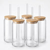 4 Pack Smoothie Clear Mason Jar Set