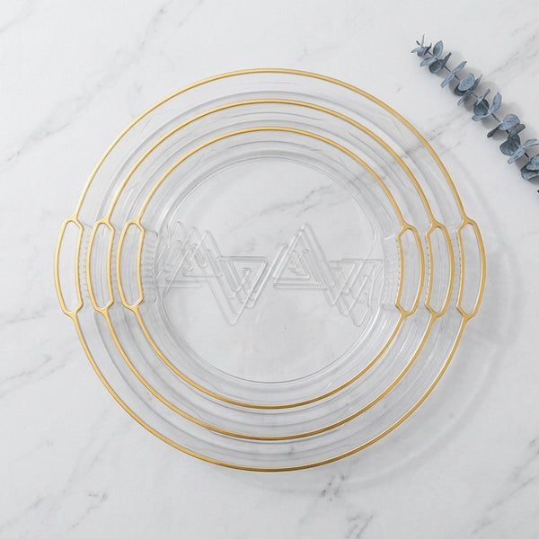 Gold Fruit Set Tray Set for Kitchen Counter