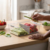Two-Compartment Fruit & Vegetable Storage Box