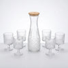 7-Piece Diamond Pattern Glass Water Set