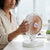 Electric Desktop Fan with LED Light