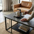 Stylish Stone-Effect Coffee Table with Storage Shelf