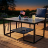 Stylish Stone-Effect Coffee Table with Storage Shelf