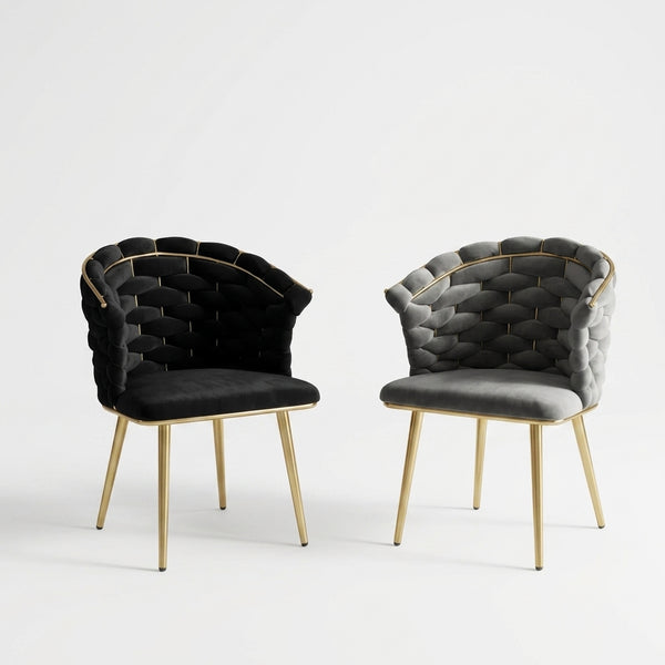 Luxury Rope Accent Dining Chair with Backrest Living Room Chair