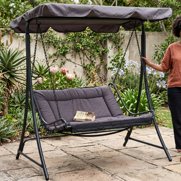 Swinging Hammock Garden Lounger with Roof