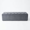 Button-Tufted Crushed Velvet Blanket Box