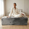 Button-Tufted Crushed Velvet Blanket Box