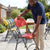 Foldable Plastic Outdoor Chair with Metal Frame