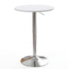 Adjustable Height Bar Table with Metal Round Top