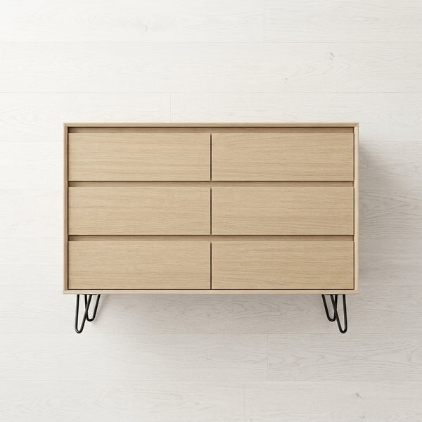 6 Drawer Wooden Chest of Drawers
