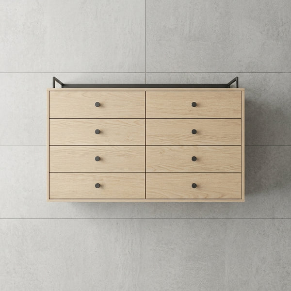 8 Drawer Fluted Wooden Dresser