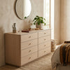 8 Drawer Fluted Wooden Dresser