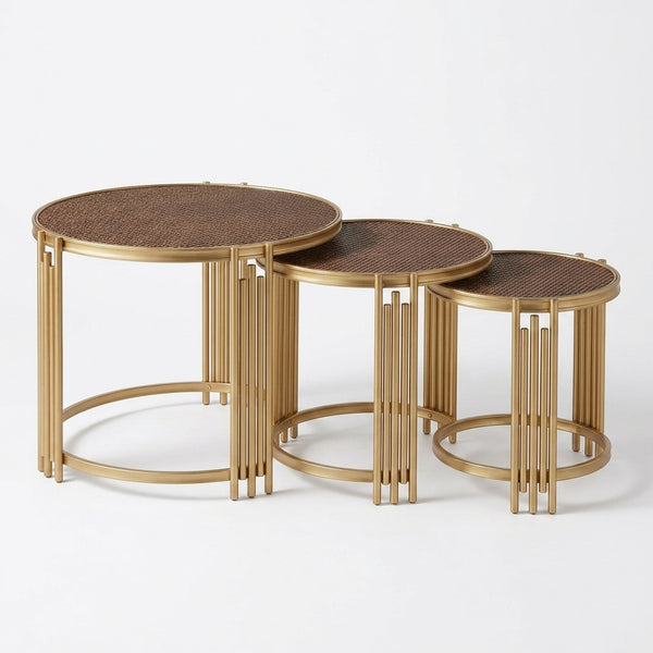 3-Piece Round Nesting Side Table Set for Modern Spaces