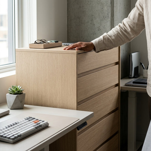 Modern 5-Drawer Wooden Storage Chest for Organized Homes