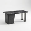 Stylish Marble Effect Executive Desk with Storage