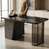 Stylish Marble Effect Executive Desk with Storage