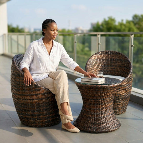 Garden Lounge Wicker Furniture Set
