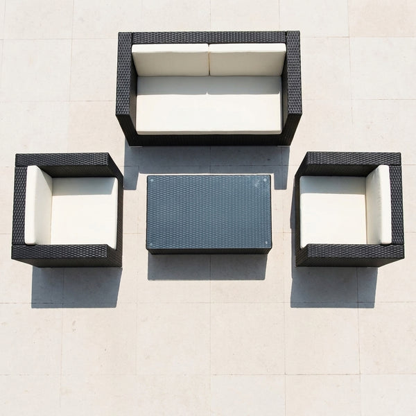 Modern Design Poly Rattan Corner Sofa Set