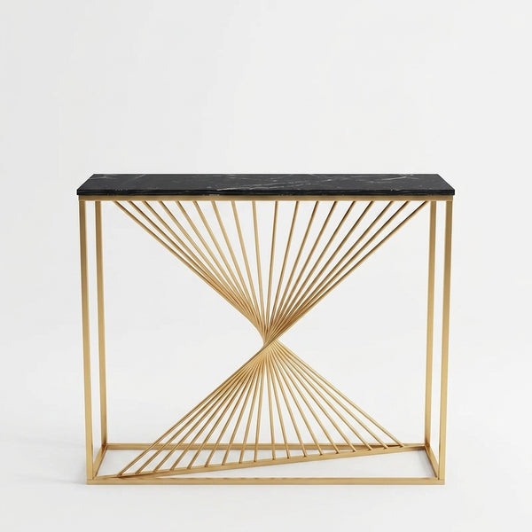 Nordic Golden Marble Console Table