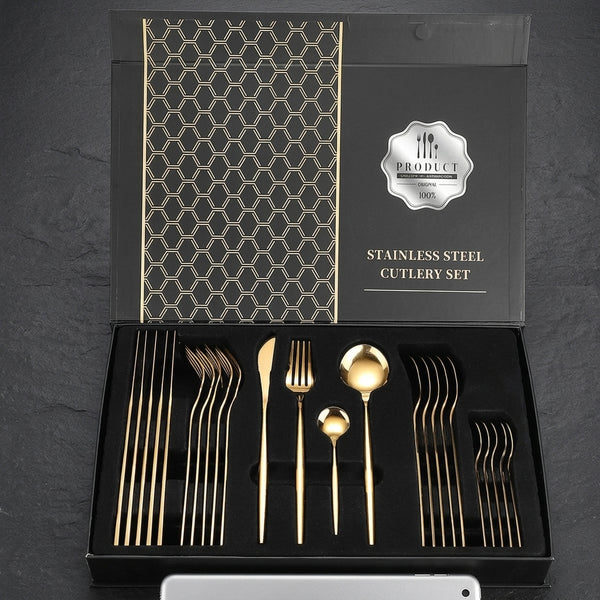 Gold Polished Stainless Steel Cutlery Set