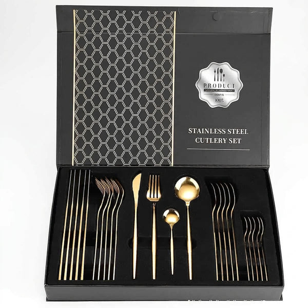 Gold Polished Stainless Steel Cutlery Set