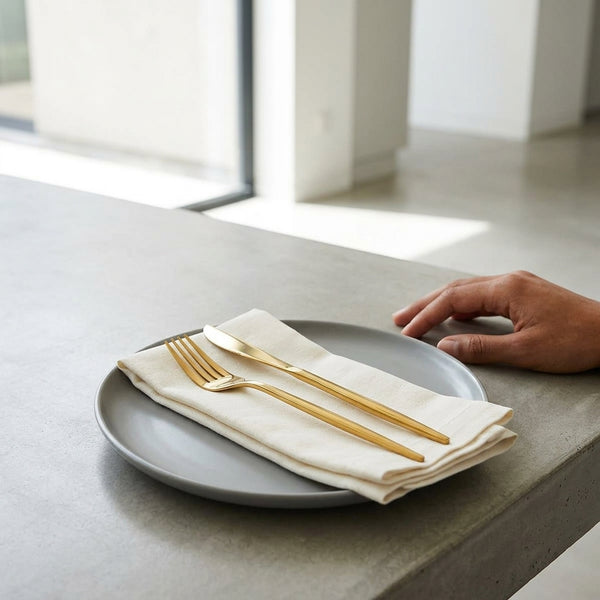 Gold Polished Stainless Steel Cutlery Set