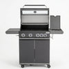 Freestanding Outdoor Gas BBQ with Viewing Glass and Side Burner