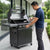 Freestanding Outdoor Gas BBQ with Viewing Glass and Side Burner