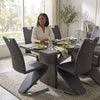 Black with Marble Lining Dining Room Table Set
