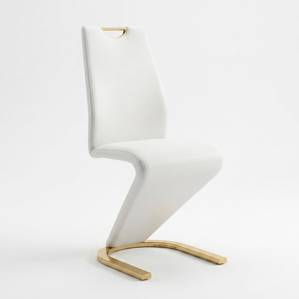 White & Gold Dining Room Table Set