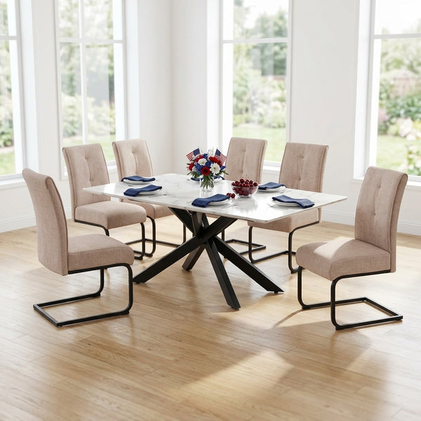 7 Pieces Artistic Dining Room Set