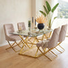 Gold Accent Dining Room Table Set