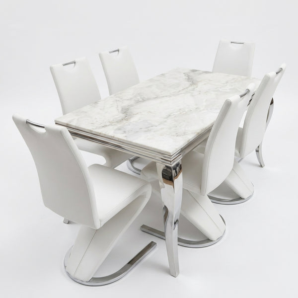 7 Piece Modern Dining Table Set