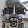 Solar-Powered 8MP Outdoor Dome Security Camera with Multi-Lens View