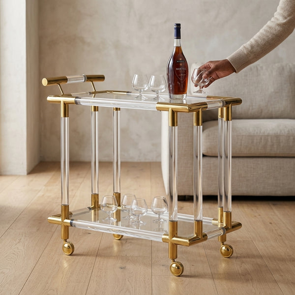 Elegant Accent Dining Cart for Serving