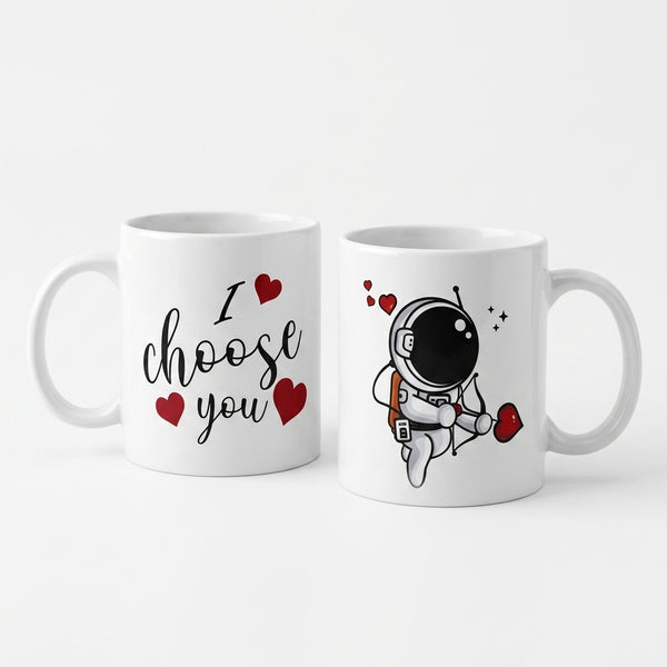 Love-Themed Straight Ceramic Mug
