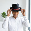 Playful Heart Print Fedora Hat