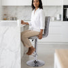 Arm-Less High Back Bar Stool (Space-Saving)