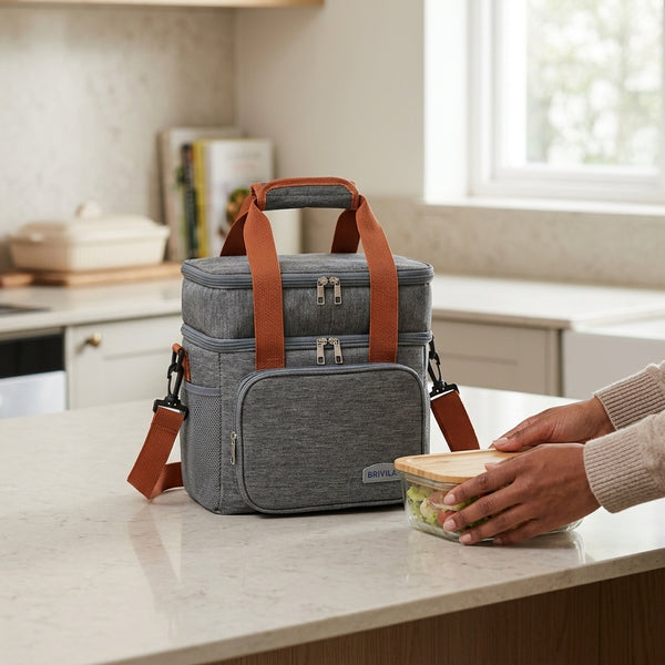 Medium Waterproof Insulated Cooling Lunch Bag with Shoulder Strap