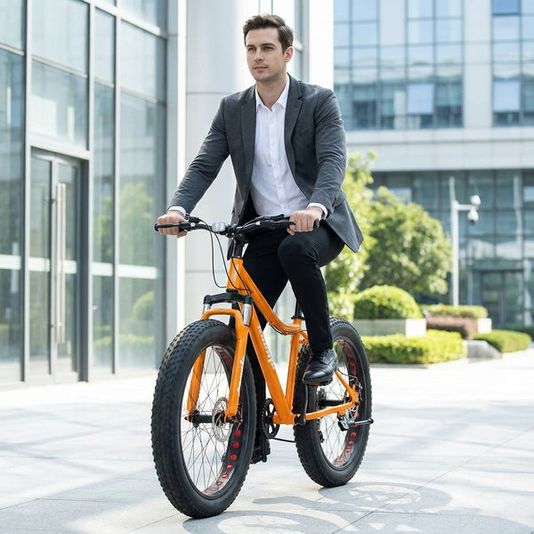 26'' Large Frame Black Fat Tire Bicycle