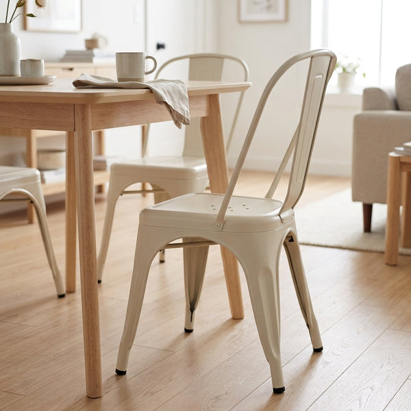 Modern Iron Dining Chair for Apartment Villa Garden Use