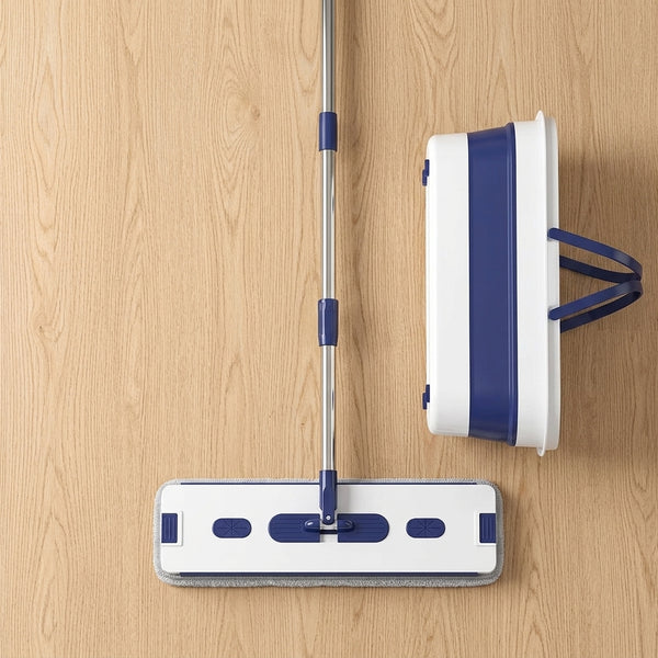 Hand Free Microfiber Mop with Foldable Bucket