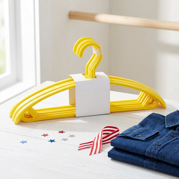Pack of 5 Orange Hangers for Clothing