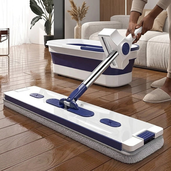 Hand Free Microfiber Mop with Foldable Bucket