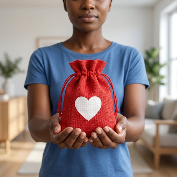 Charming Heart‑Design Gift Bag