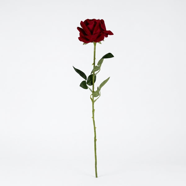 Elegant Long Stem Satin Rose, 60cm