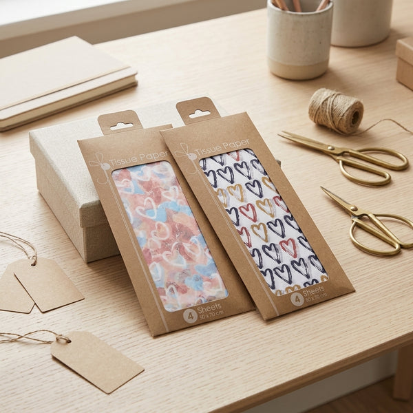 Elegant Love-Themed Tissue Paper Sheets