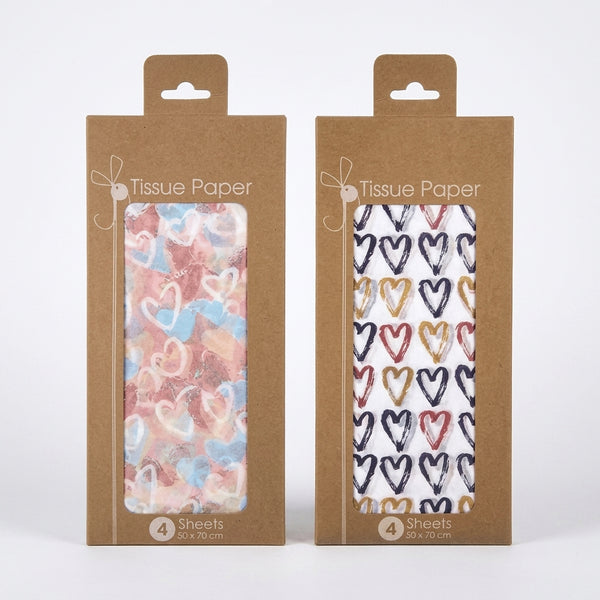 Elegant Love-Themed Tissue Paper Sheets